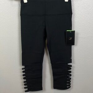 NWT Leggings Glyder Ninja Crop Black Yoga Athleisure Athletic XXS